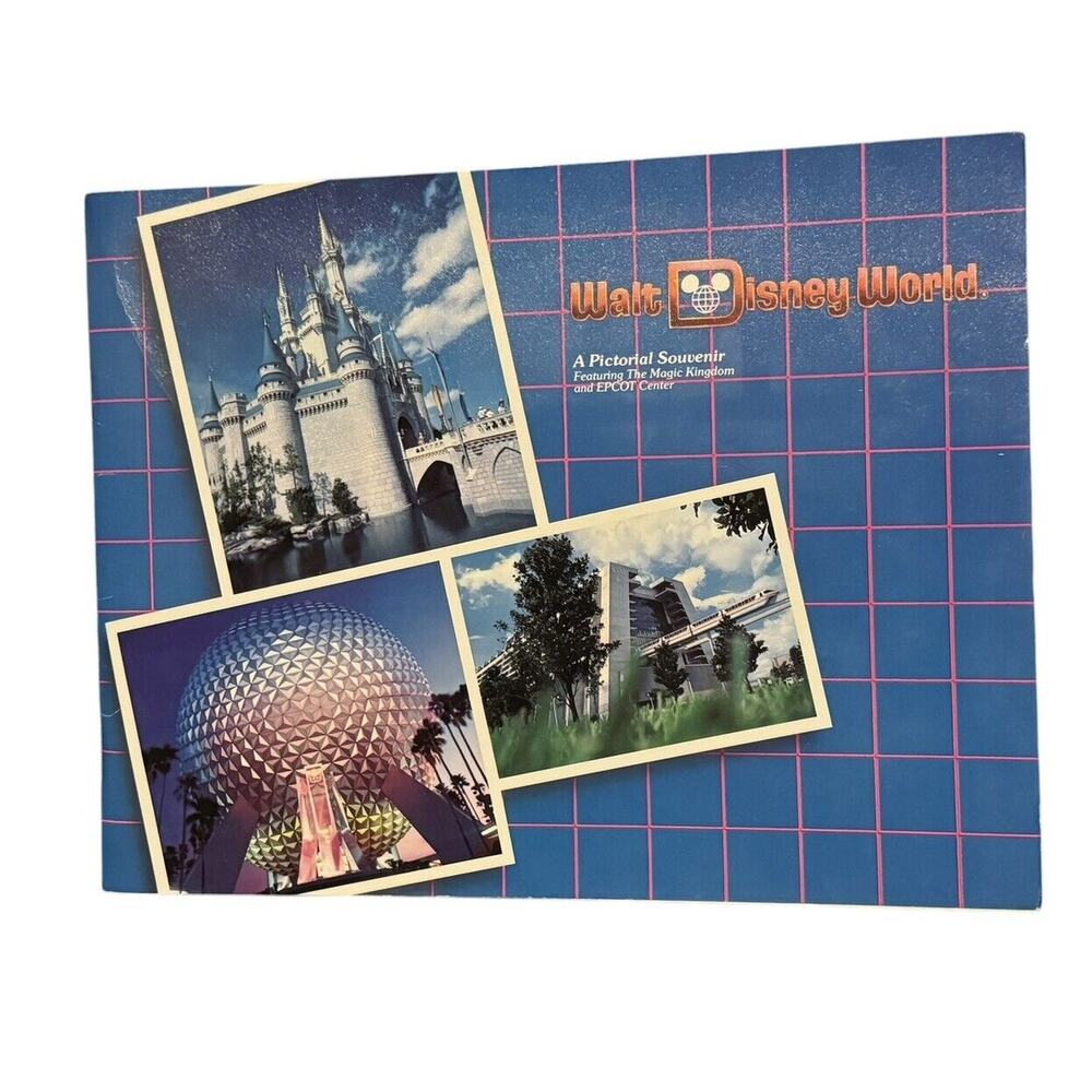 Walt Disney World Pictorial Souvenir Book 1986 VTG Magic Kingdom Adventure EPCOT